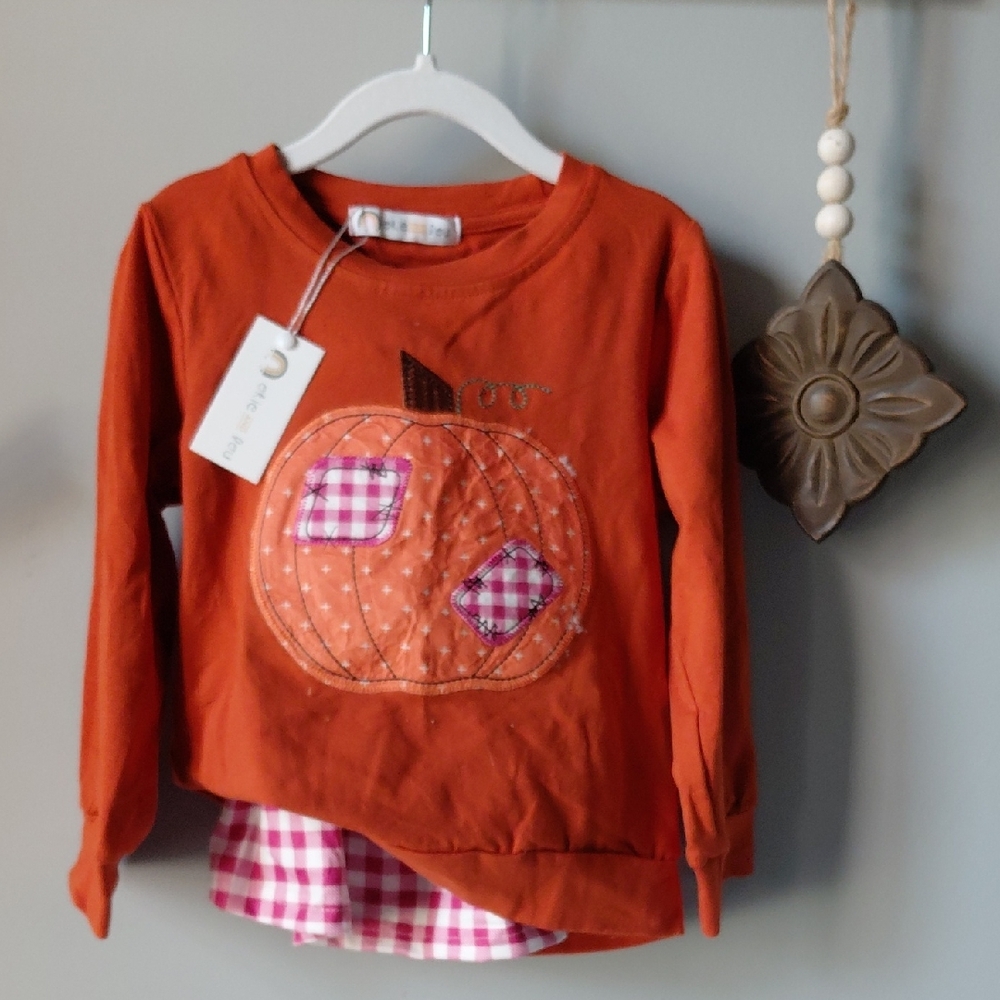 Adorable 2 PC Pumpkin Skirt Set